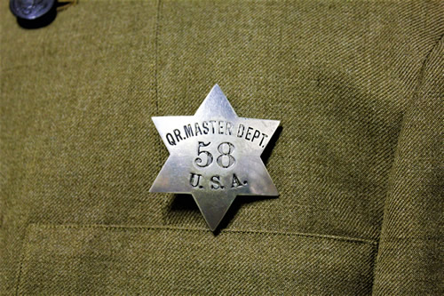 WWI Service Coat w/MP Brassard and QM Depot Badge View 1