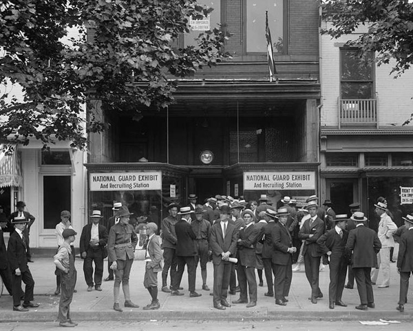 Recruiting office during World War I.