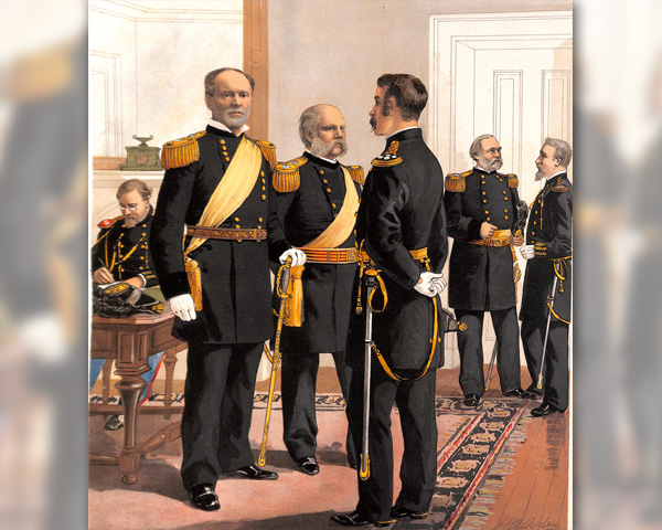 Oden print: Army uniform series, with General Sherman to the left in this print.