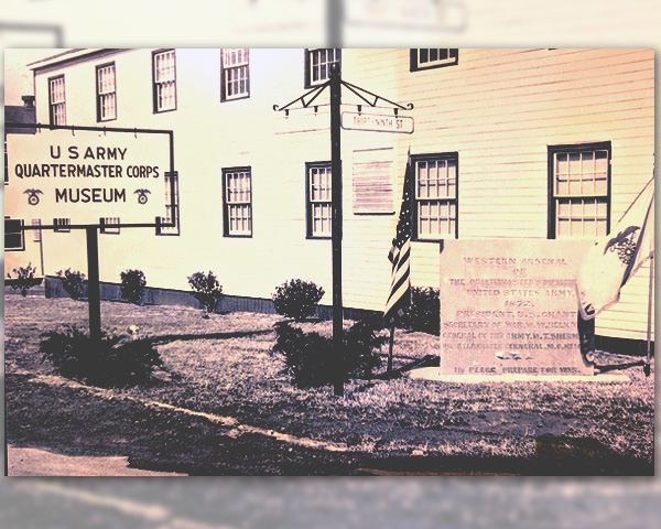 Marker at original Quartermaster Museum late 1950s.