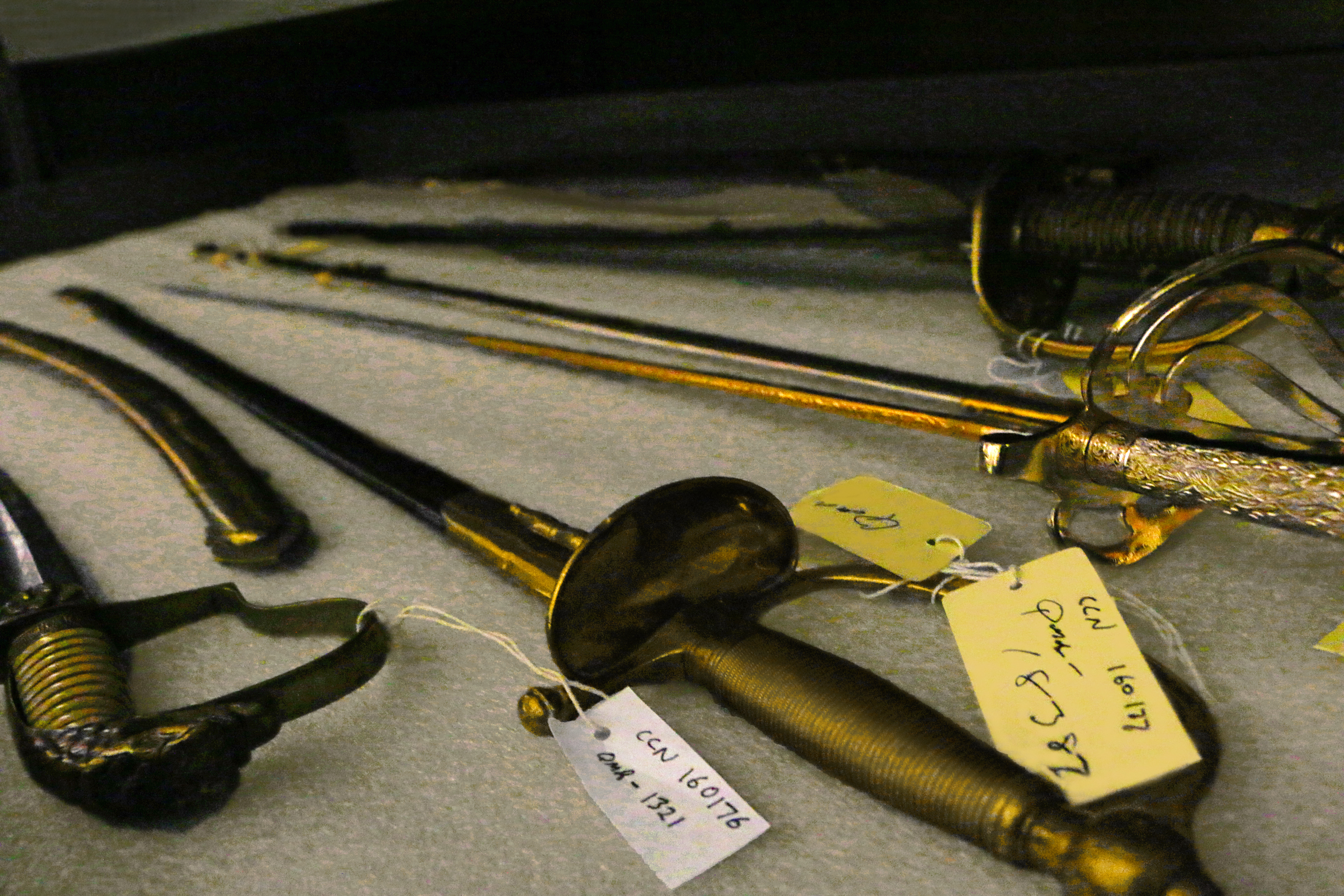 Swords in a collections case