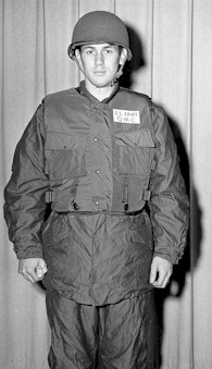 Soldier wearing the Army T-52-2 Armored Vest.