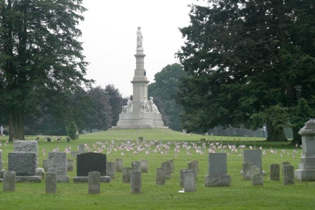 The Gettysburg Cemetery.