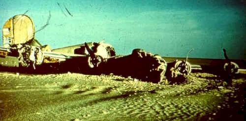 Crashed B-24 Bomber in Libyan Desert.