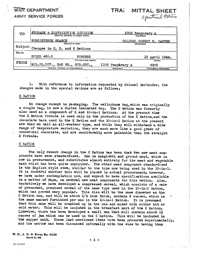 Cover of Transmittal Sheet about Changes in C, D, and k Rations.