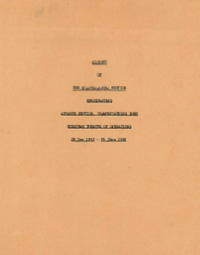 Cover of the History of the QM Section HQ 26 Dec 1943 to 25 June 1945 report.