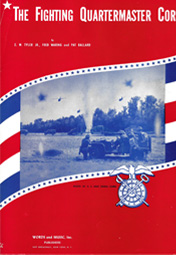 The cover of The Fighting Quartermaster Corps WWII song and music book.