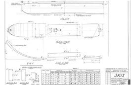 Specification drawing of Skis.