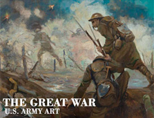 Cover of the book is a painting of a WWI Soldier helping another Soldier to his feet as they cross the battlefield.