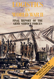 Cover art: sketch drawing of an assembley yard containing a flat bed truck parked on the left and a crane pictured center right; with scaffolding covered with people in the background.